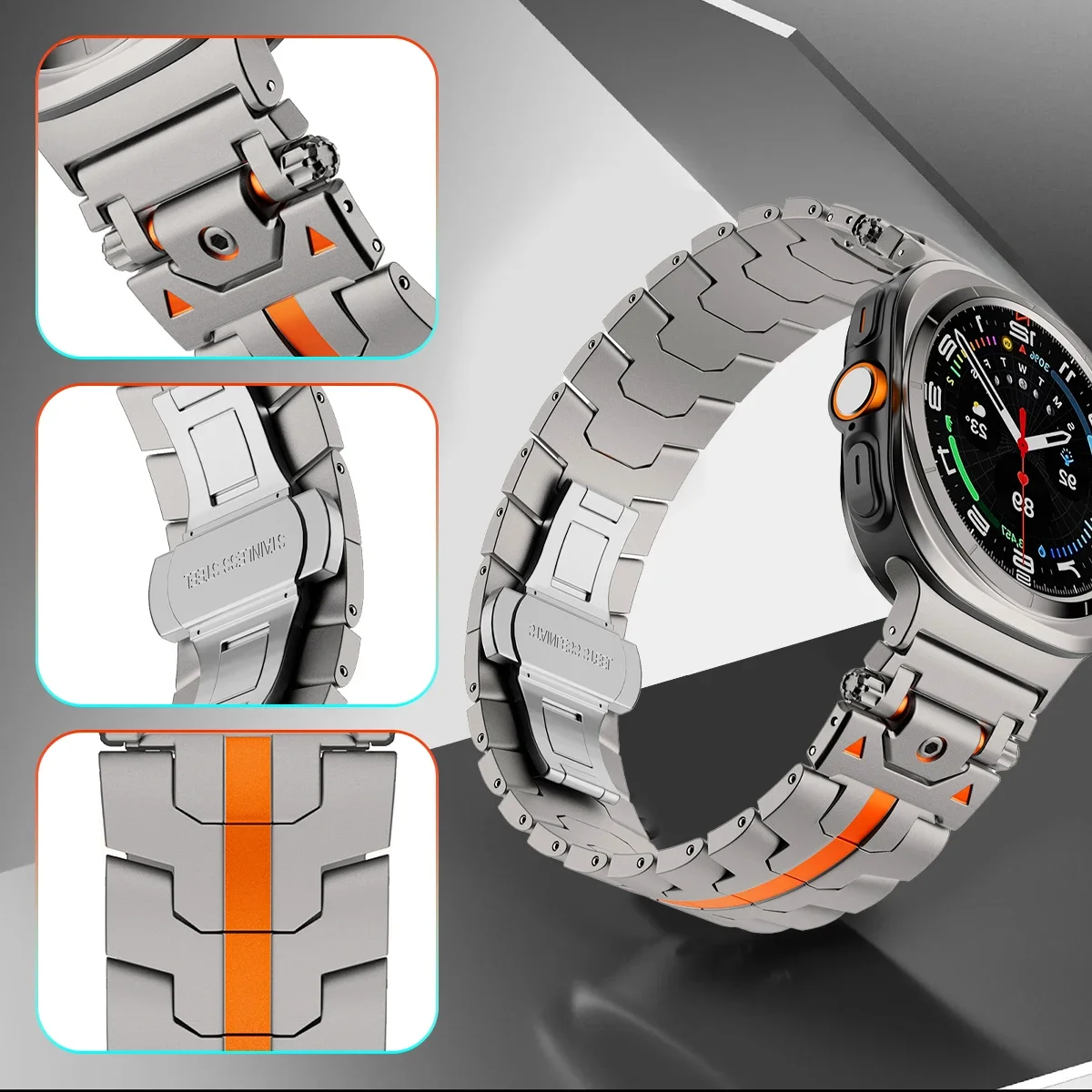 Stainless Steel Strap for Samsung Galaxy Watch 7 Ultra 47mm Luxury Metal Band for Galaxy Watch Ultra 47mm Replaceable Wristband image 4