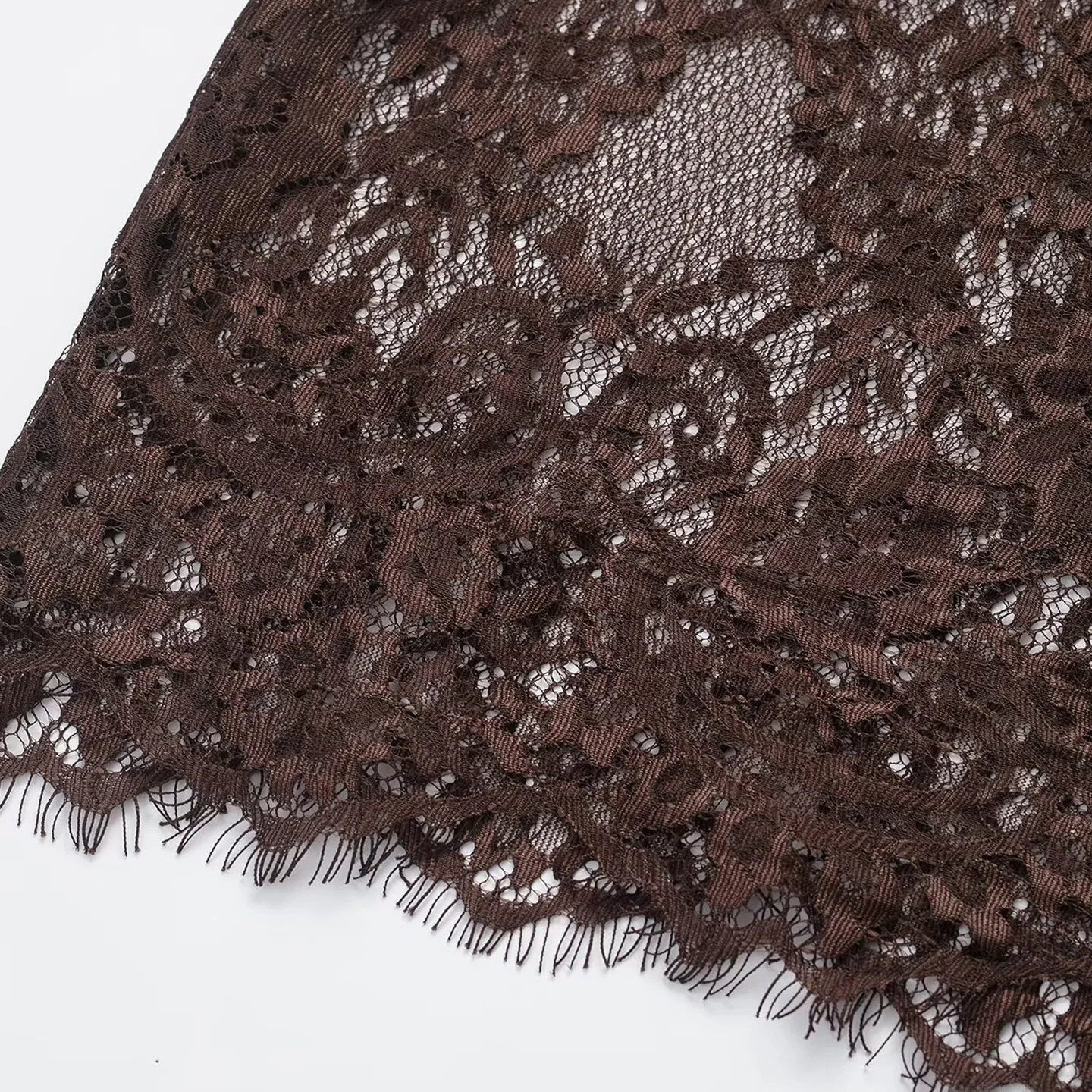 Faionable Spitze Patchwork Langer Rock Damen Sle Personali Retro Winter Neuankömmling Midirock Stand Fit Alltagskleidung