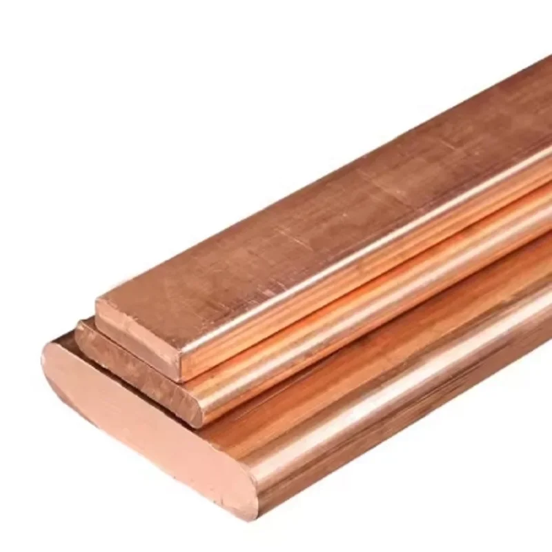 1PC Copper Flat Bar Plate Strip Copper Sheet Plate Solid Length 100 250 500mm