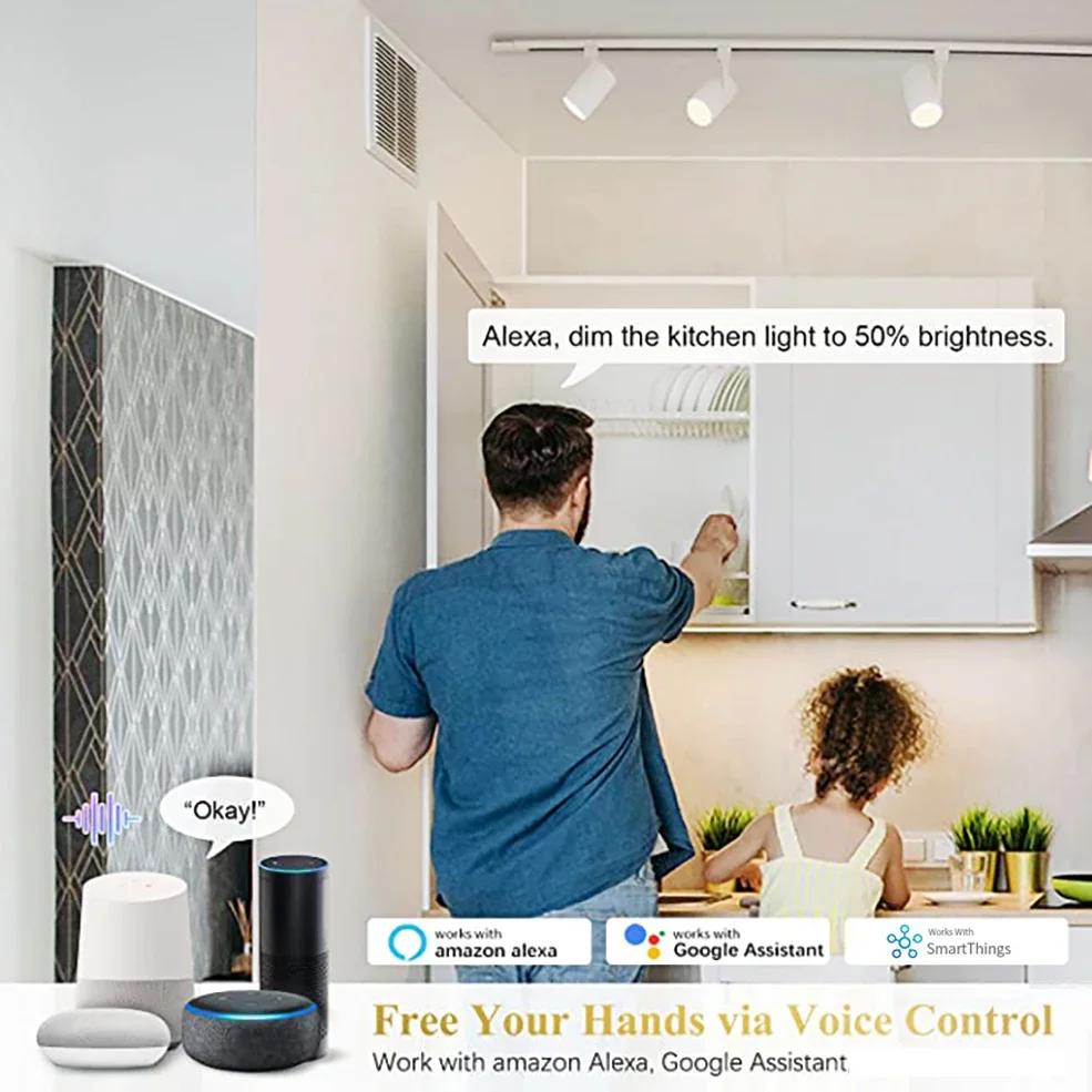 Inteligentna żarówka LED WiFi Zigbee GU10 ściemnialna lampa Led RGBCW do aplikacji Ewelink Alexa Google Home Yandex Smartthings