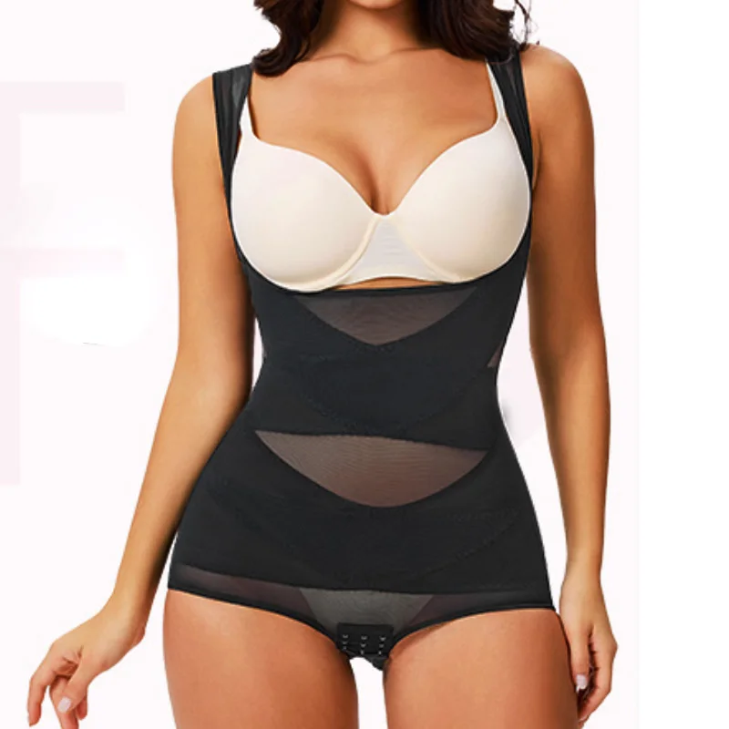 

Guudia боди с открытой грудью, сетчатый дышащий крючок, сетчатый костюм с открытой промежностью, подтягивающий живот, летнее корректирующее белье, топы на бретелях