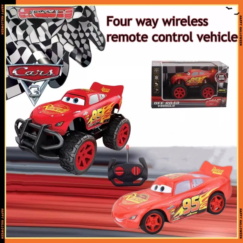 Cartoon Mcqueen Remote Control Cars Lightning Mcqueen Off-road Racing  Four Way Wireless Remote Control Vehicle Model Kids Gift