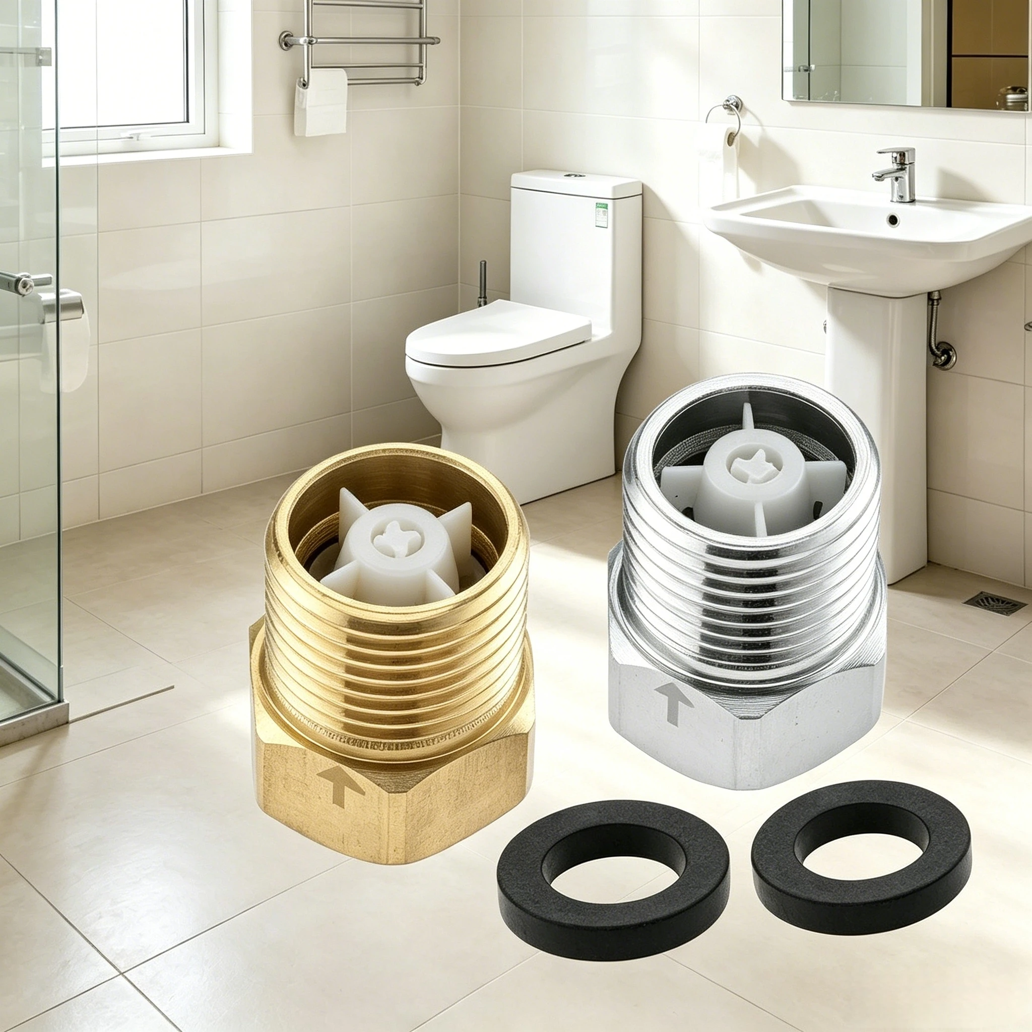 1PC Stainless Steel Check Valve One Way Non Return Valve 29×22mm Anti Backflow for Toilet Water Heater Water Tower Plumbing
