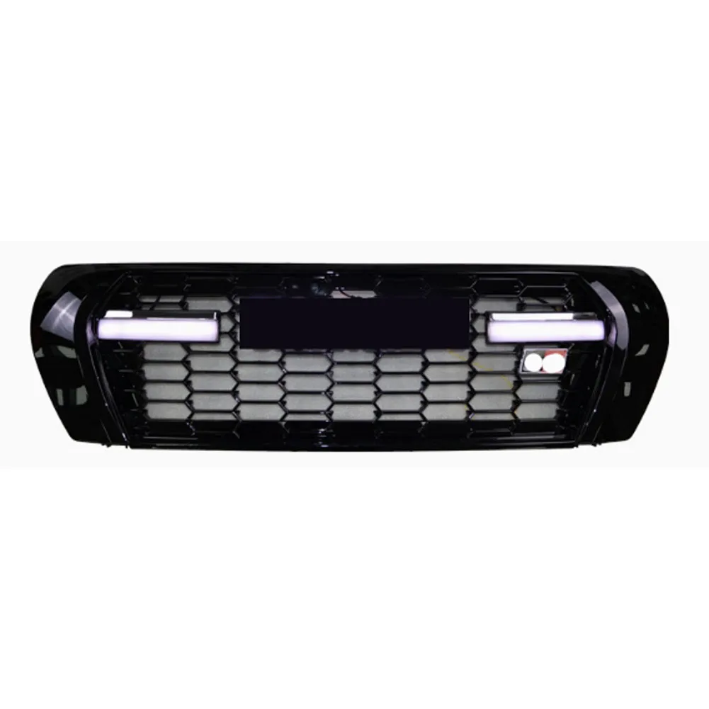 Parrilla delantera para coche, parrilla de carreras con luces LED para Toyota Land Cruiser LC200 GR 2008-2015