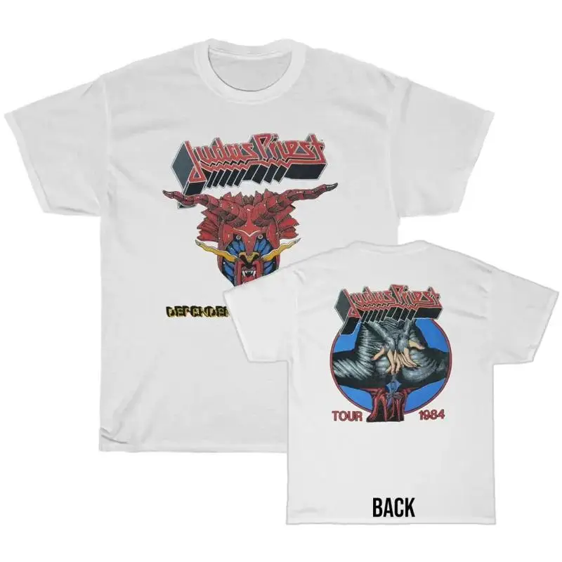 Judas Priest Tour 1984 Defenders of the Faith T Shirt Double Sided