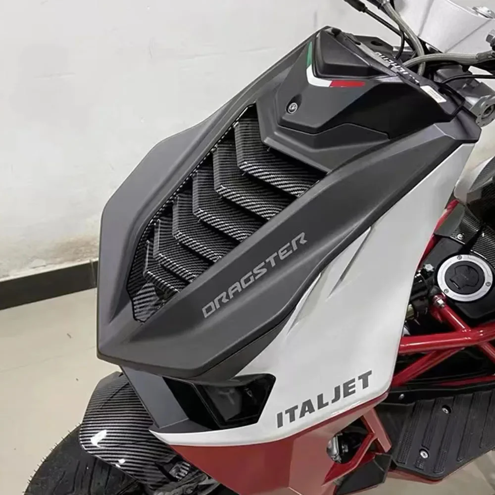 New  Fit Italjet Dragster 200 / 250i / 125 / 400 Carbon Fiber Trim Shell Protective Cover Front Rear Mudguard License Plate Hold