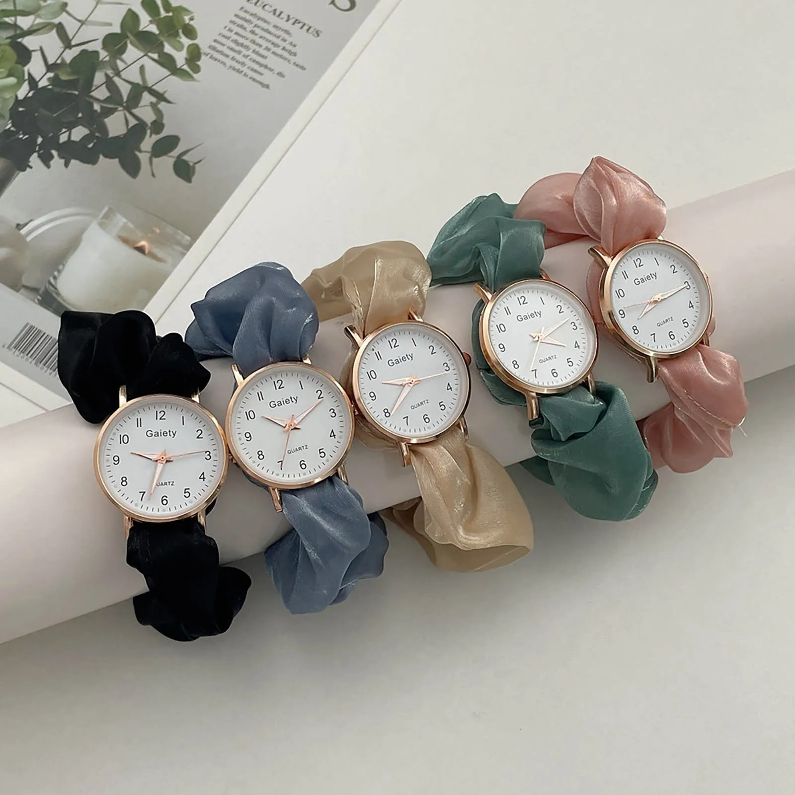 

Popular Stylish Creative Ribbon Digital Watch Little Fairy Stylish Personality Student Girl Watch Without Clasp Bracelet Watch