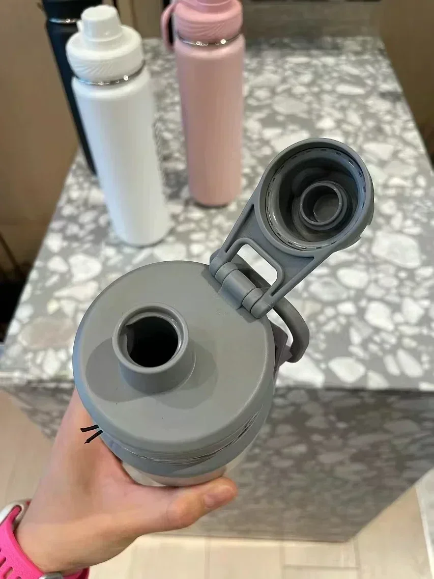 Solid Colo Back to Life Sports water bottle 710ml Stainless Steel Pure Titanium Vacuum Portable Leakproof Insulated Water Cup