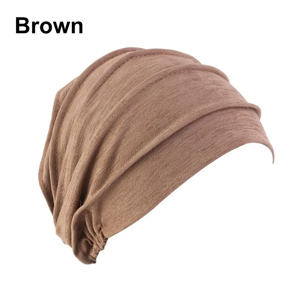 Cotton Beanies Hair Loss Headscarf Winter Warm Muslim Hijabs Head Wrap Women Turban Hat Chemo Hat