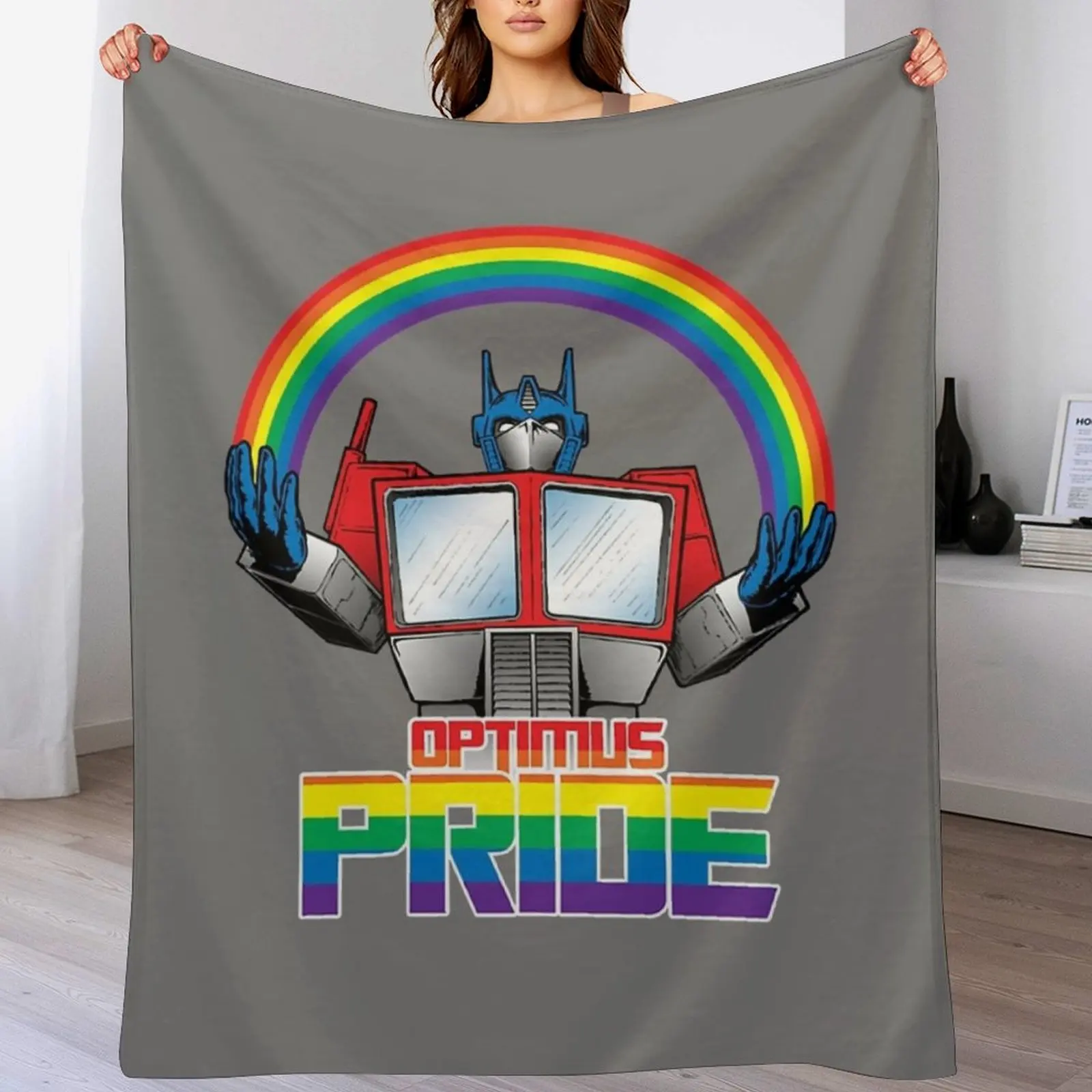 Optimus Pride Throw Blanket for winter Thermal Plush Blankets