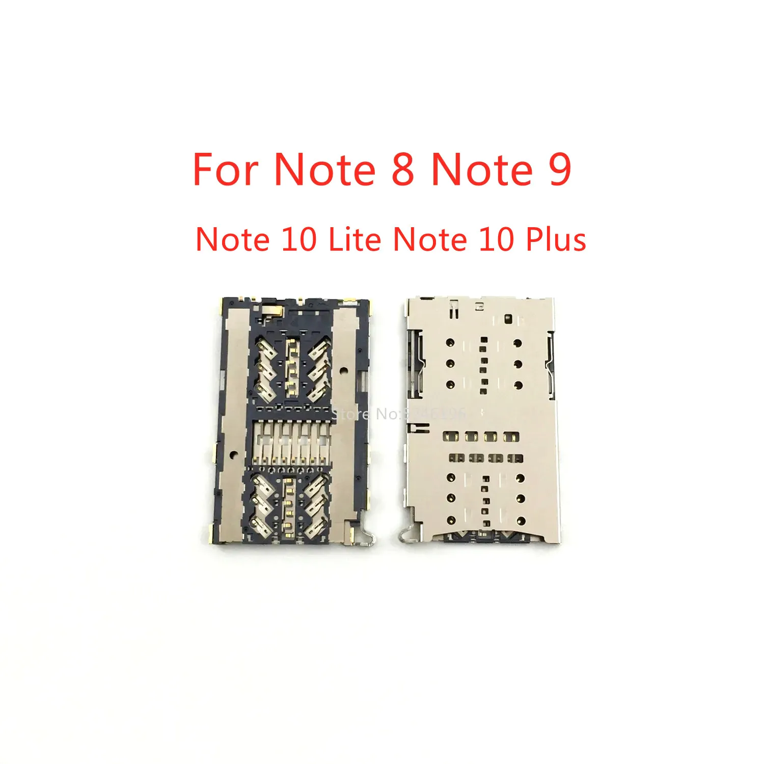 2-10pcs Sim Card Reader Memory Card Holder Slot For Samsung Galaxy Note 8 Note 9 Note 10 Lite Note 10 Plus Repair Parts