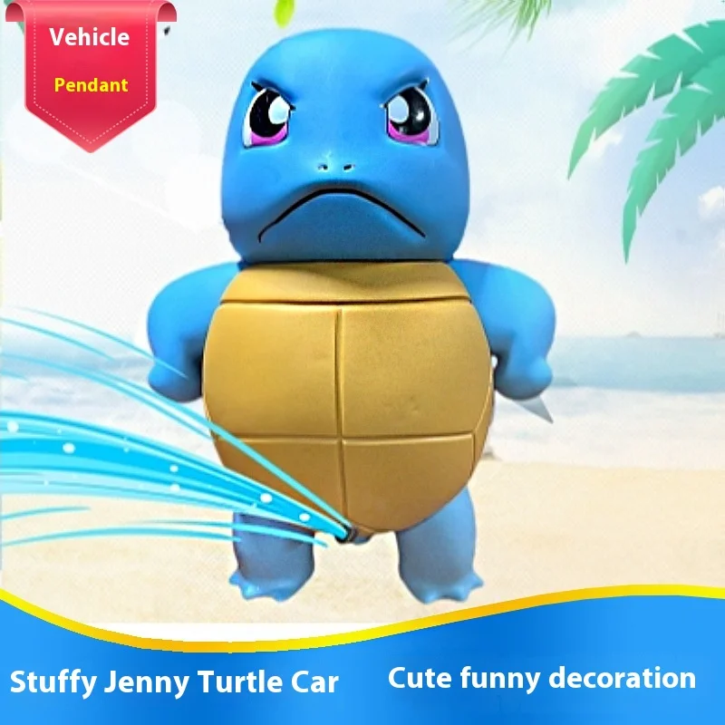 new Anime pokemon Will Spray Squirtle Toy Kawaii Spray Water Big Size Cute Cartoon Model Toys New Popular Jenny Car Accessories