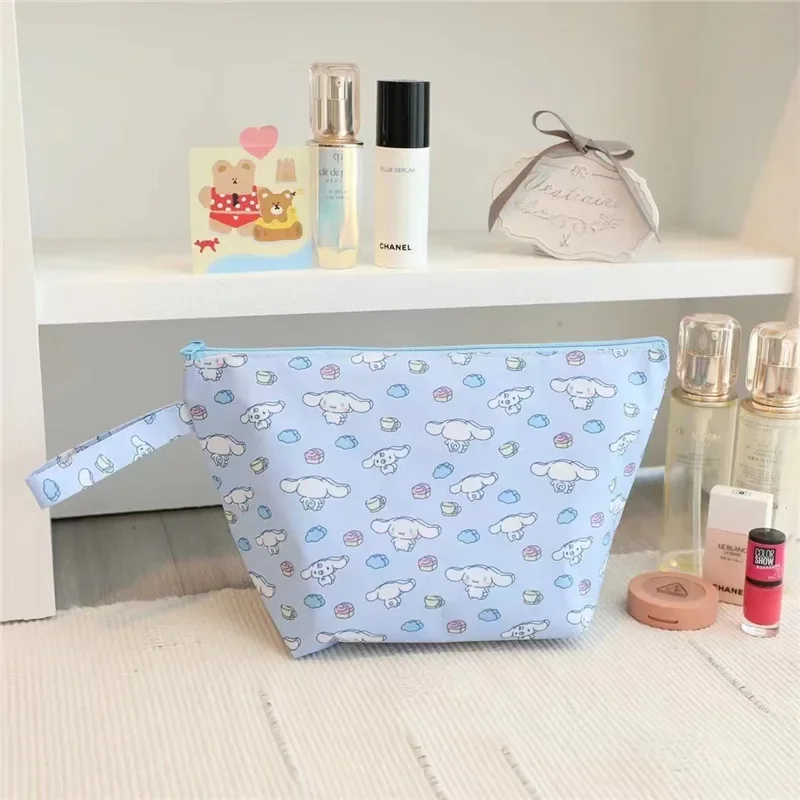 

Cartoon Sanrio My Melody Cinnamoroll Kuromi Cute Anime Figures Portable Travel Makeup Bag Waterproof Storage Bag