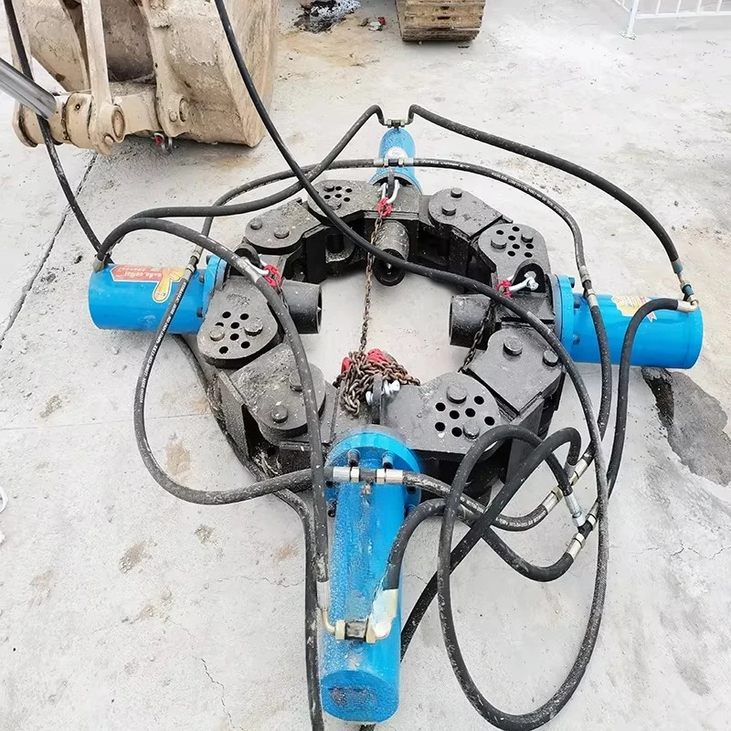 Hydraulische machine met ronde poolbreker voor de sloop van de graafmachineconstructie