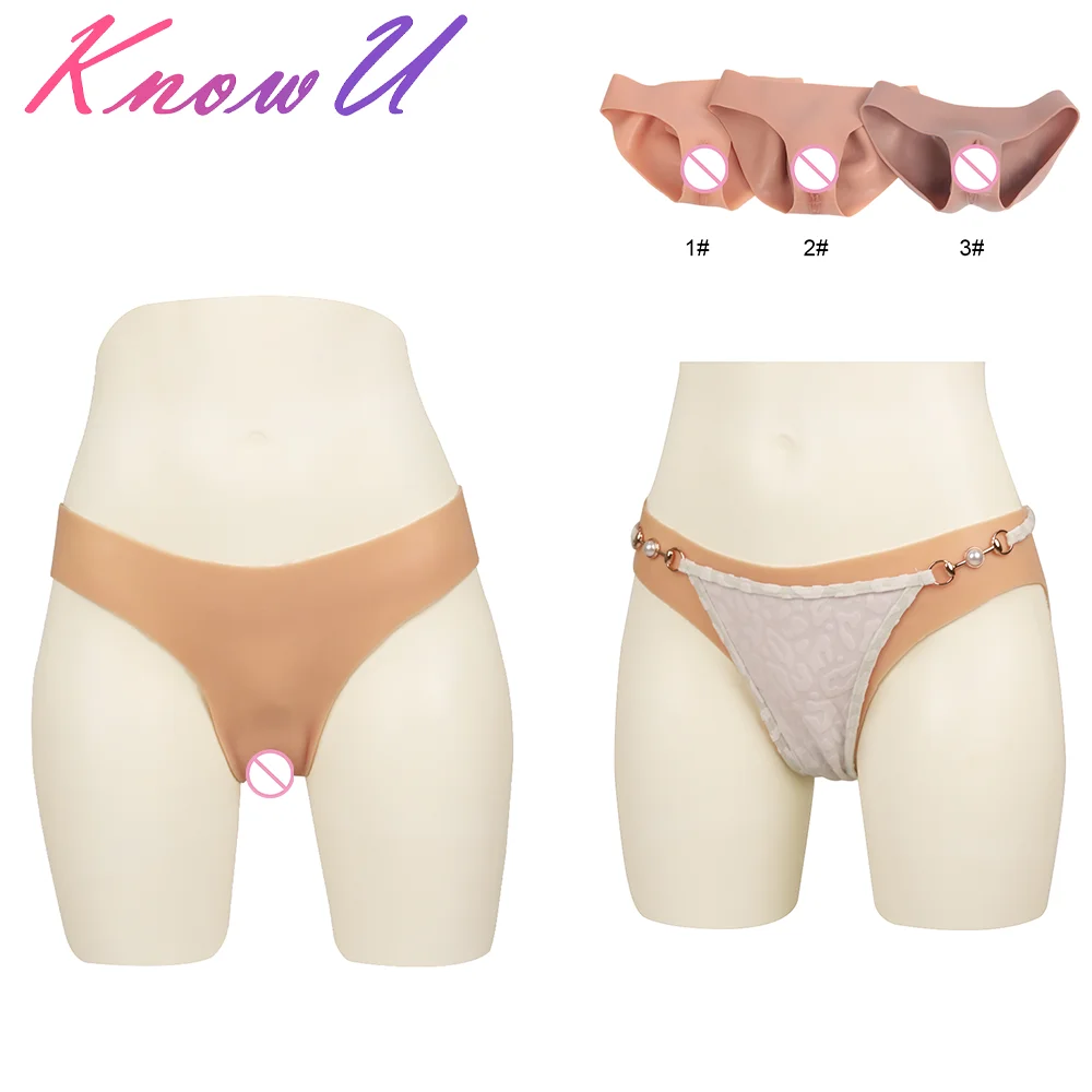 KnowU Realistic Silicone Vagina Pant for Men Artificial Vaginas Underwear for Sissy Drag Queen COSPLAY COSTUM Pussy Briefs