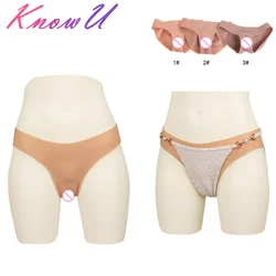 KnowU Realistic Silicone Vagina Pant for Men Artificial Vaginas Underwear for Sissy Drag Queen COSPLAY COSTUM Pussy Briefs