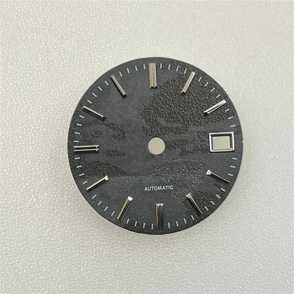 NH35 Dial 28.5mm 3D Nails Watch Faces Single Calendar No Luminous Watch Dial for NH35 Movement Modification Accessories