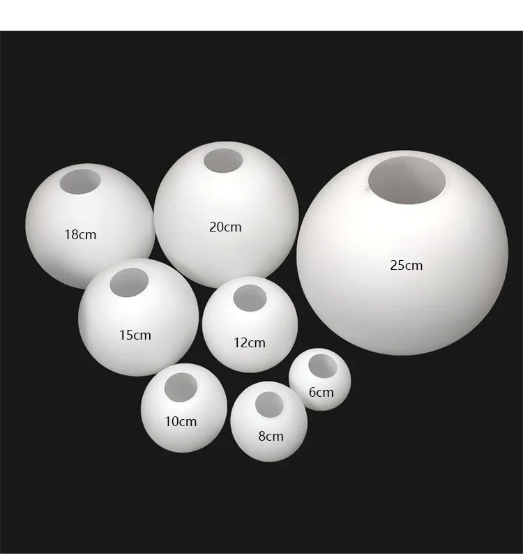 White Glass Lamp Shade, ,D6/8/9/10/12/13/14/15/18/20/25/30/35/40/50CMReplace pendant lights, wall lights, ceiling lights