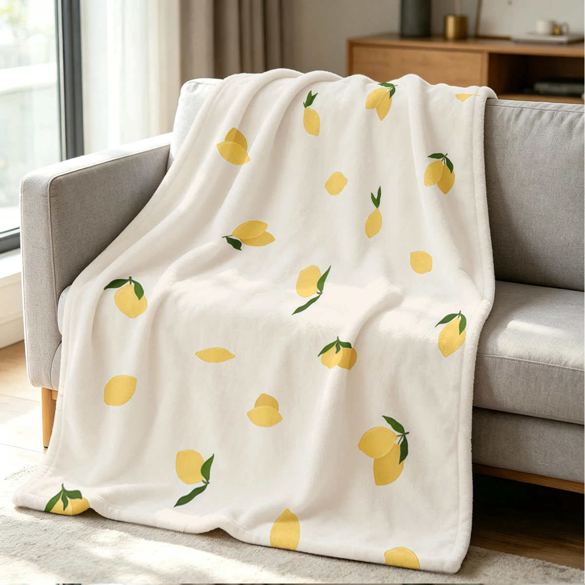 Lemon Drop Blanket Soft Cozy Throw for Sofa Bed Festive Holiday Decor Gift for Kids and Adults,Lightweight and Warm