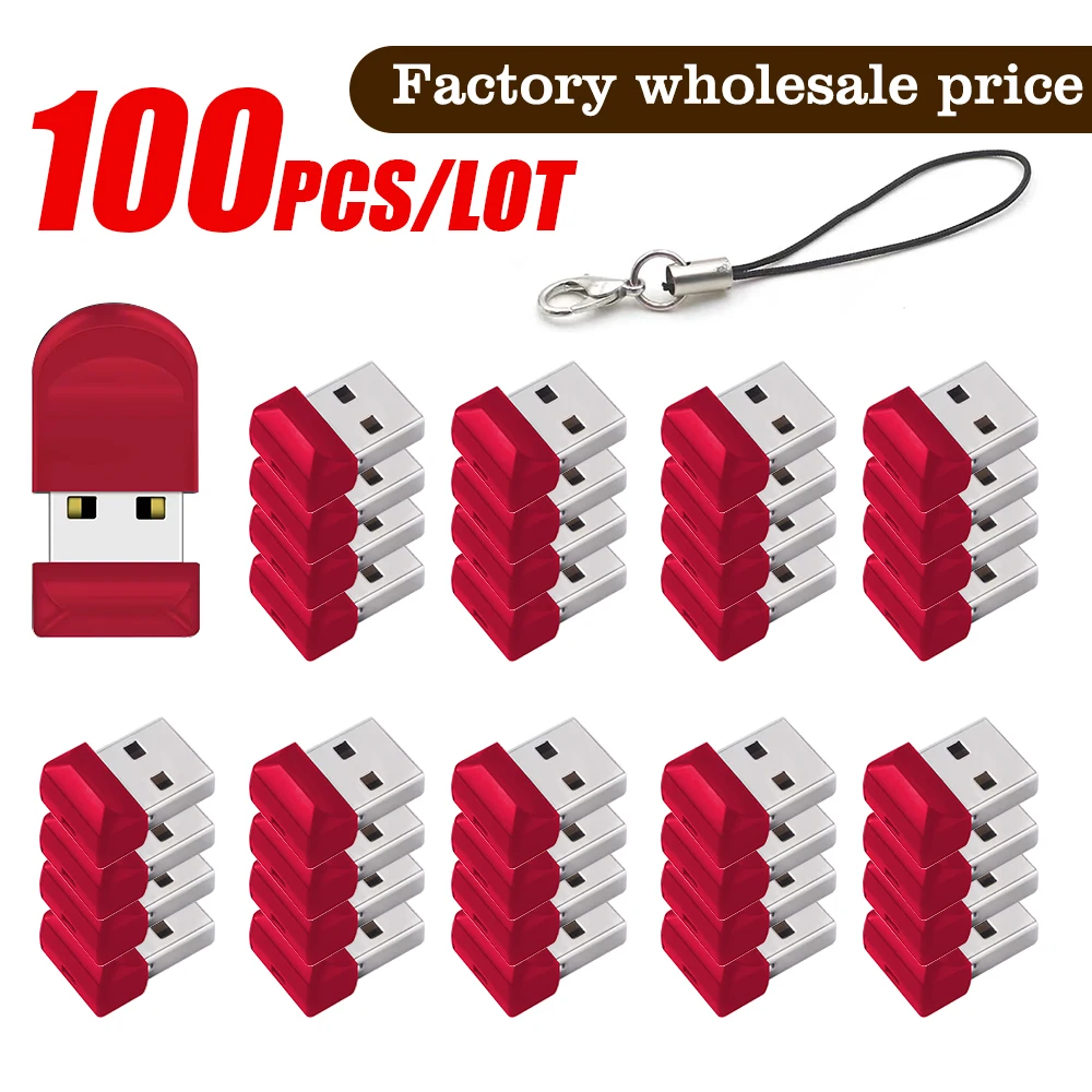 

100 шт./лот, высокоскоростной супер мини-флешка-накопитель, USB-накопитель, 4 ГБ, 8 ГБ, 16 ГБ, 32 ГБ, 64 ГБ, металлическая USB-накопитель для подарков