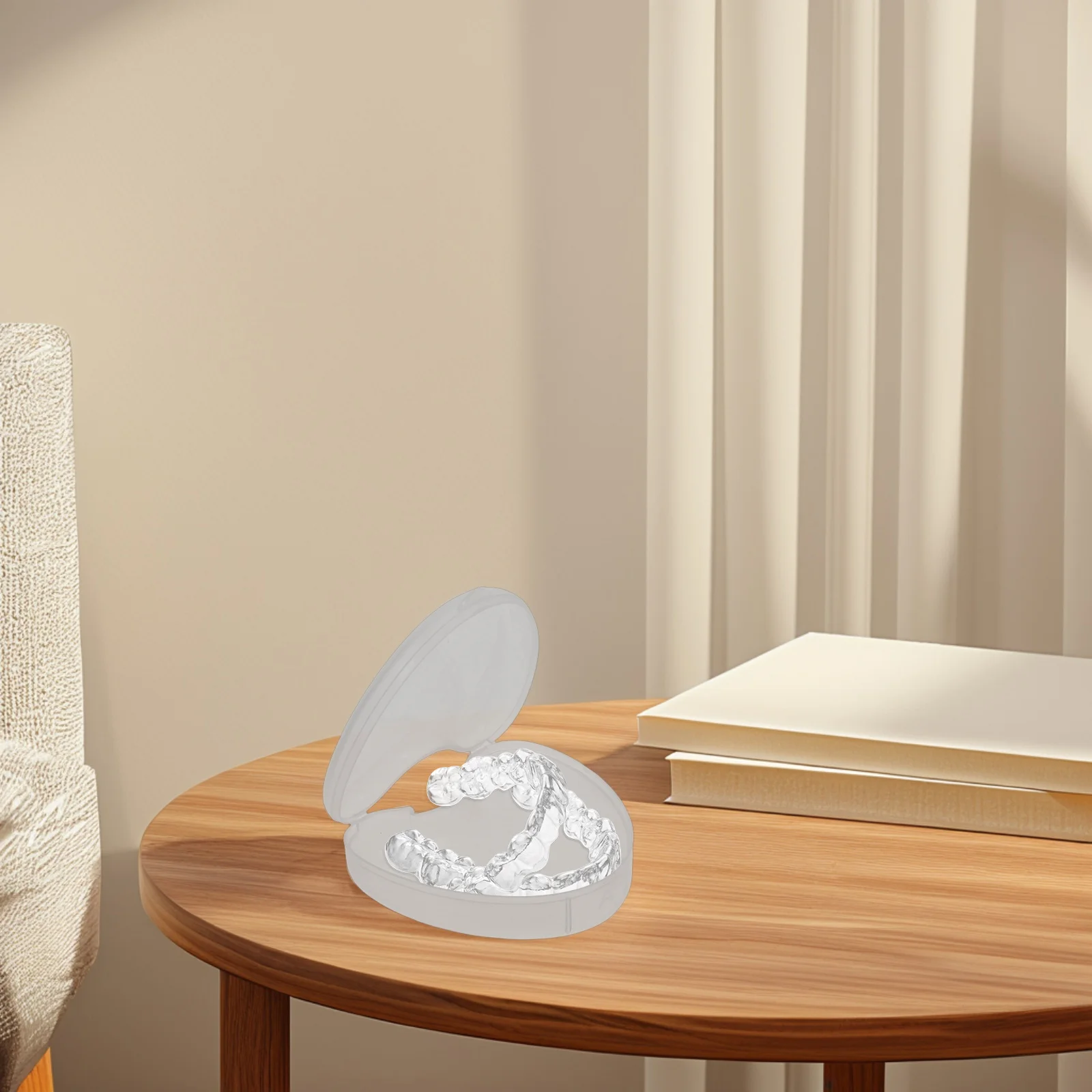 صندوق تخزين طقم الأسنان شفاف صغير على شكل قلب حافظة حماية الأسنان للأسنان الكاذبة التجنيب المحمولة صندوق أسنان السفر البلاستيك #1