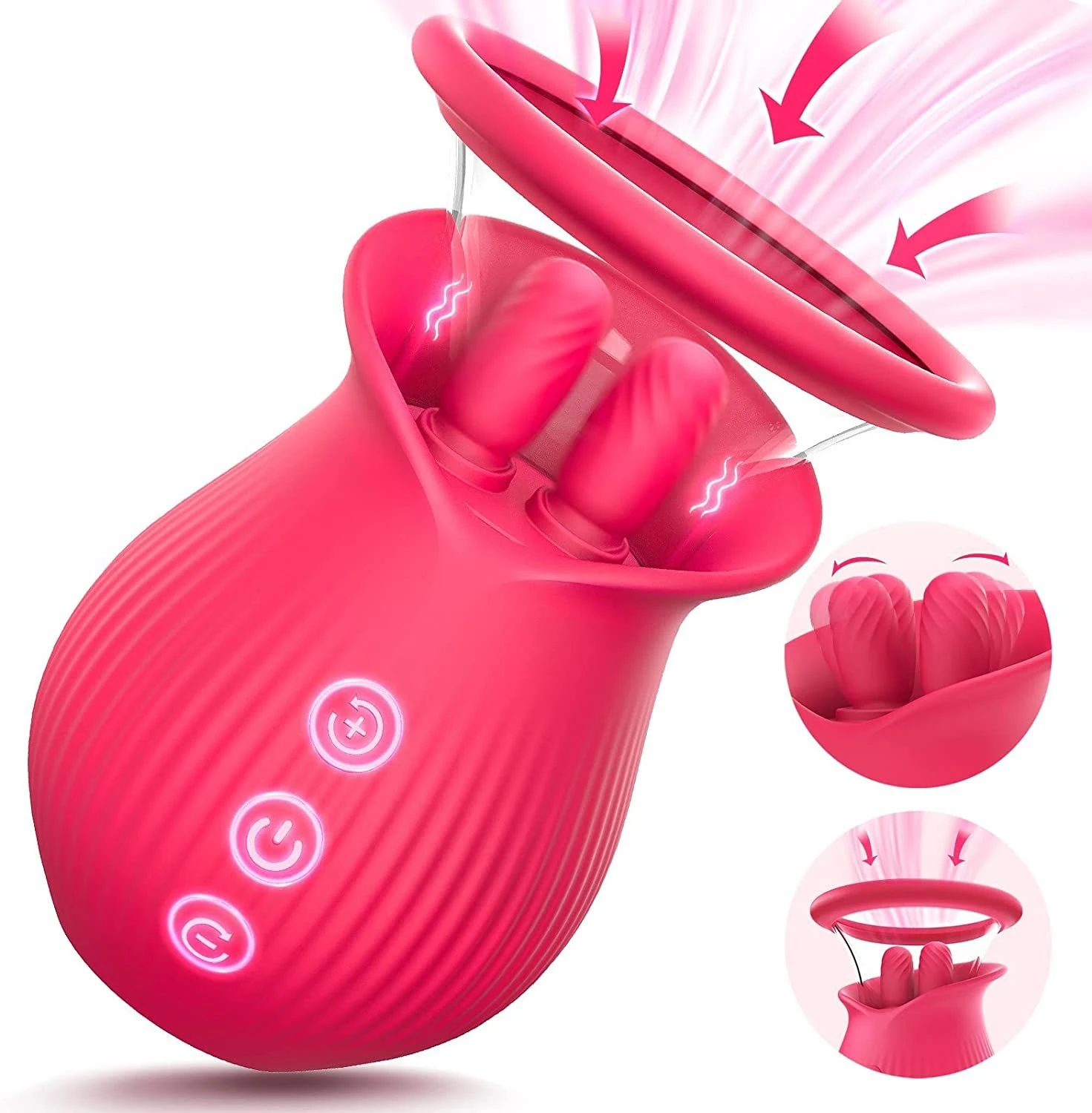 

Novelty Toy Romantic Flower Yin Emperor Nipple Teaser Female Tongue Lick Suck Allow Vibration Masturbation G-spot orgasm Games