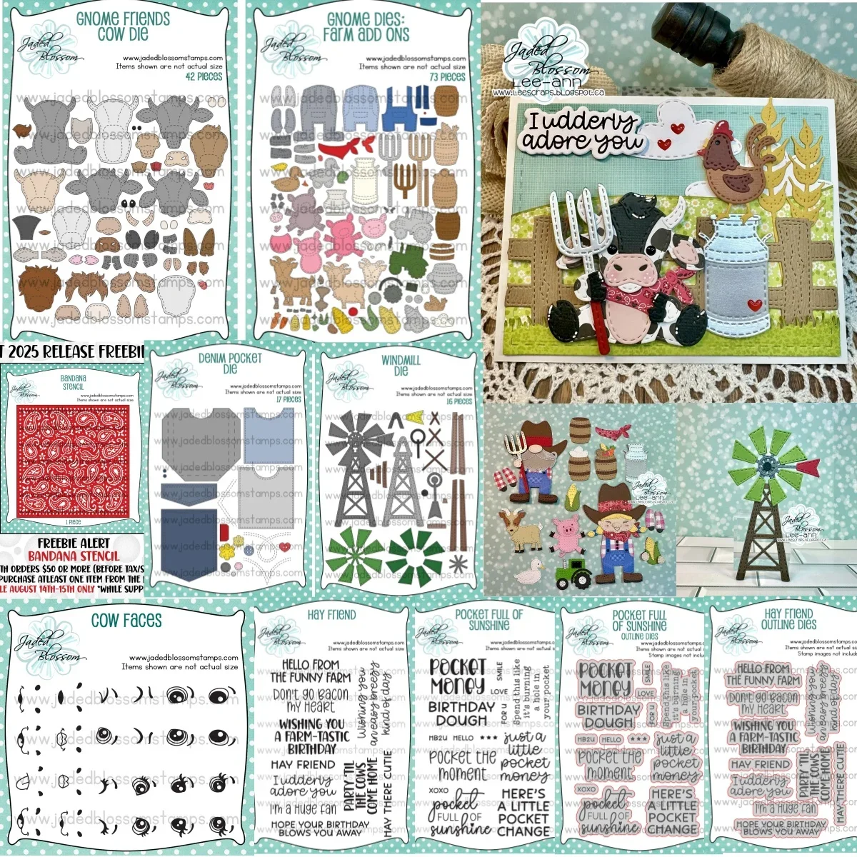 

Windmill Cow Faces Cow Die Metal Cutting Dies Clear Stamps Stencil For DIY Scrapbook Craft Decoration Embossing Template