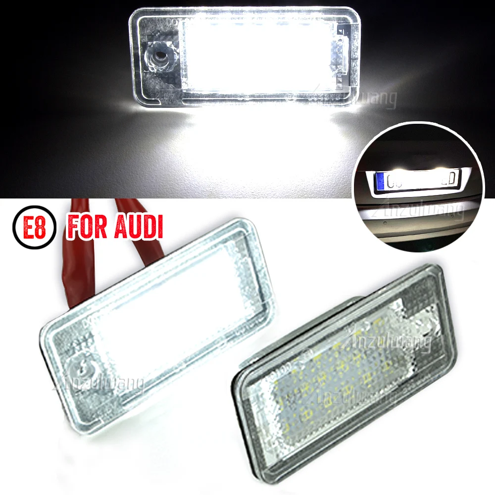 Car LED License Number Plate Light Lamp White For -Audi A3 S3 8P A4 B6 B7 A5 A6 4F Q7 A8 S8 C6