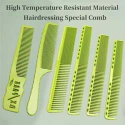 PEI High Temperature Resistant Green Hair Cutting Comb Anti Slip Beauty Comb Women's Hair Cutting Comb Barber Shop Accessories