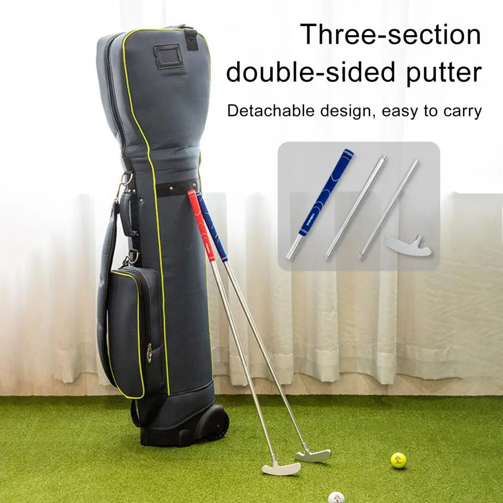Portable Telescopic Non-Slip Three-Piece Golf Putter Detachable Adjustable Outdoor Practice Accessory