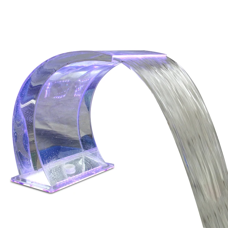 

cl-Acrylic Waterfall Cascade Blade with LED Light for Garden and Swimming Pool*