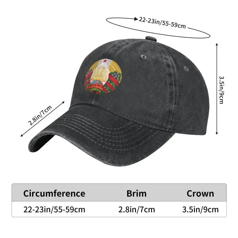 Fashion Cotton National Emblem Of Belarus Baseball Cap Women Men Custom Adjustable Adult Dad Hat Outdoor