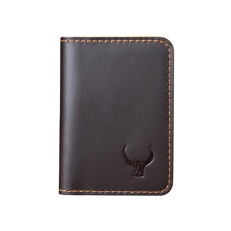 Retro Style Credit Card Holder Wallet Handmade Short Ultra-thin Slim ID Card Cases Multiple Slots Durable Real Leather Sheath