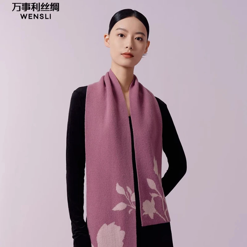 Wensli New Arrivals Fall/Winter Collection 100% Pure Wool Scarf Versatile & Warm Hand-Twisted Knit Women's Neckwarmer