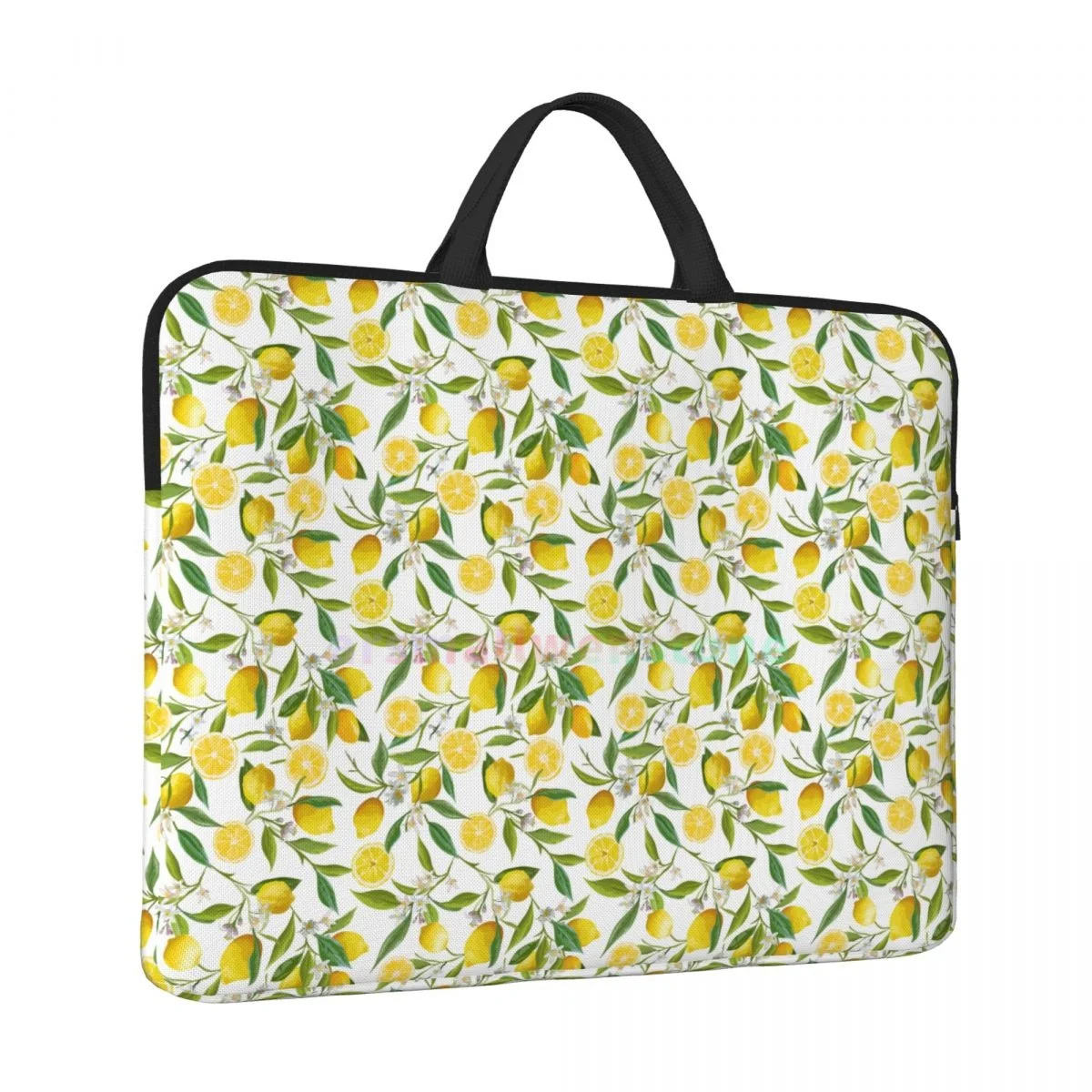 Lemon Tree Branches Flowers Leaves Laptop Bag Computer Bag Office Business Travel 14 Inch Water Resistant Large Laptop Case