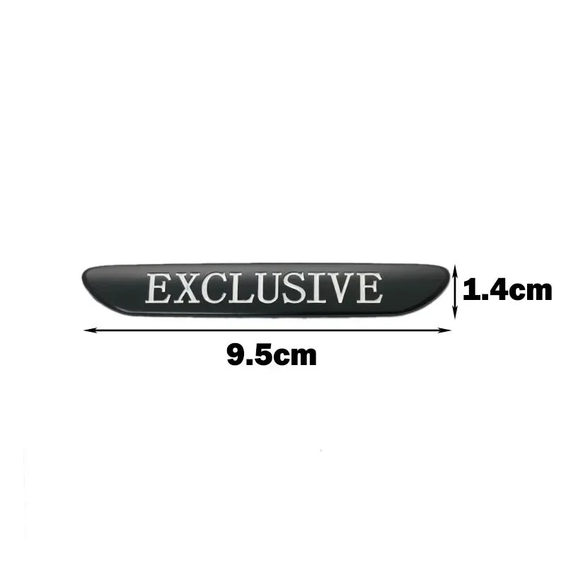 EXCLUSIVE Logo Car Styling Fender Body Side Sticker Emblems for Range Rover Sport A4 A8 AMG Trax Highlander Decal Accessories