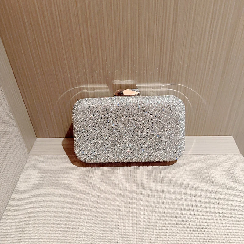 Borsa da sera con decorazioni di strass borse da donna per banchetti con pochette per feste borse a tracolla con catena da sposa borse da donna di
