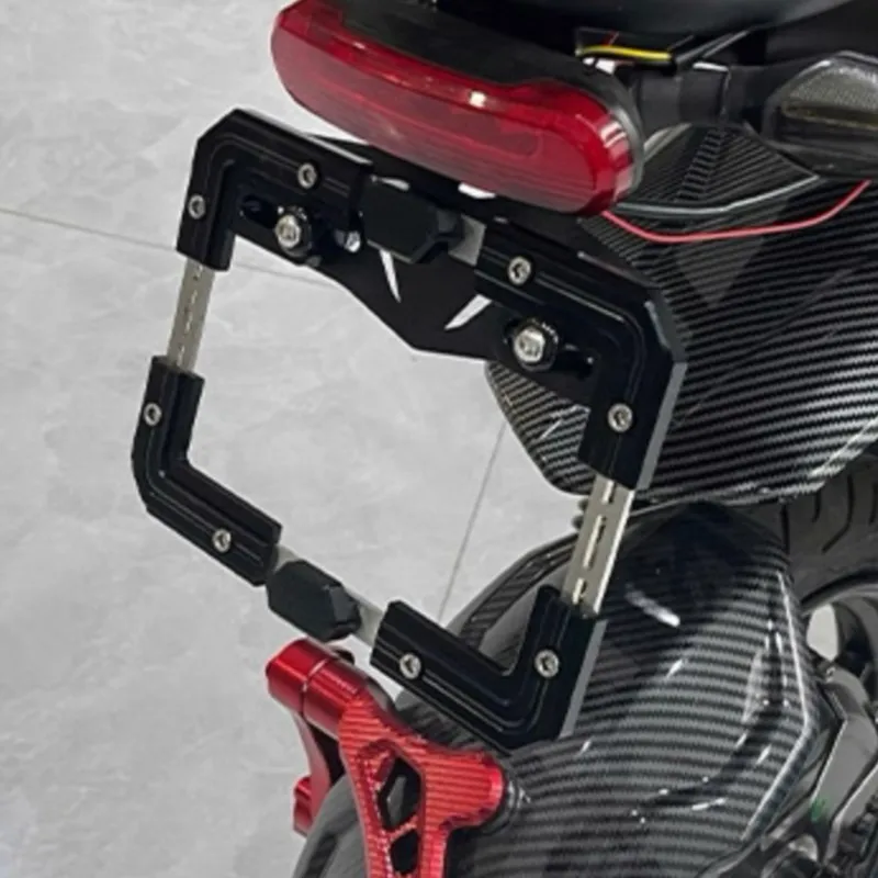 Motorcycle Universal Scooter Individuality License Plate Frame License Plate Telescopic License Plate Accessories