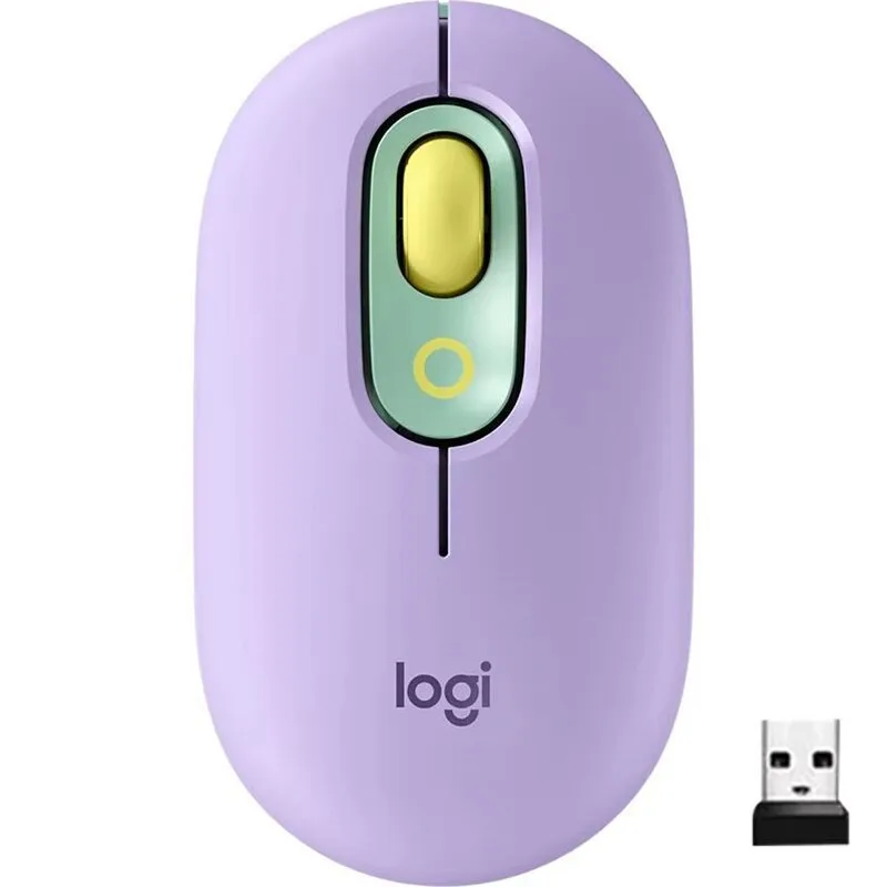 

Беспроводная мышь Logitech Pop — двойной режим Bluetooth и USB 2,4G для ПК, ноутбука, офиса, дома, портативных мультиустройств