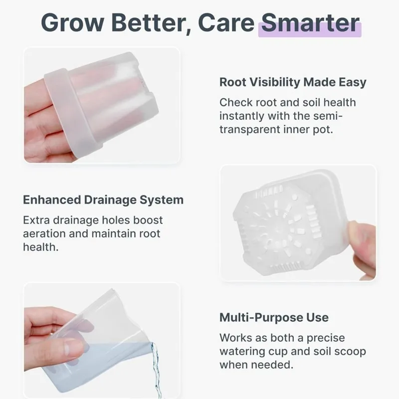 CQMF-Small Self-Watering Pots 10Pack 2.5