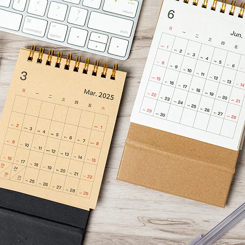 Simple Desk Calendar Home Office Decor Accessories Multifunctional Schedule Planner Daily Use Mini Desktop Calendar Gifts