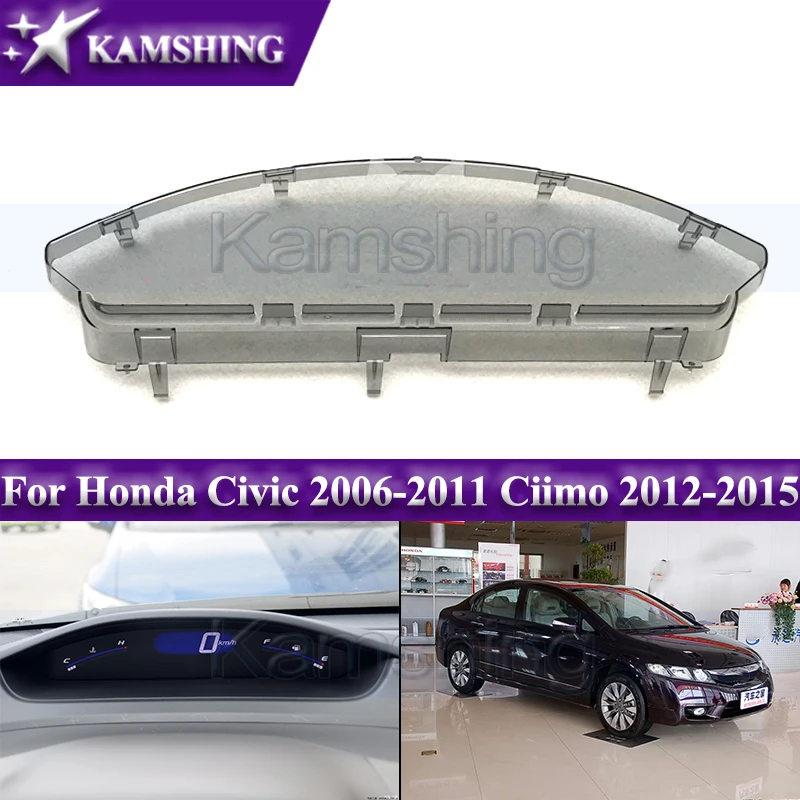 Kamshing Instrument Cover For Honda Civic 2006-2011 Ciimo 2012-2015 Upper Instrument Panel Transparent Housing Cap