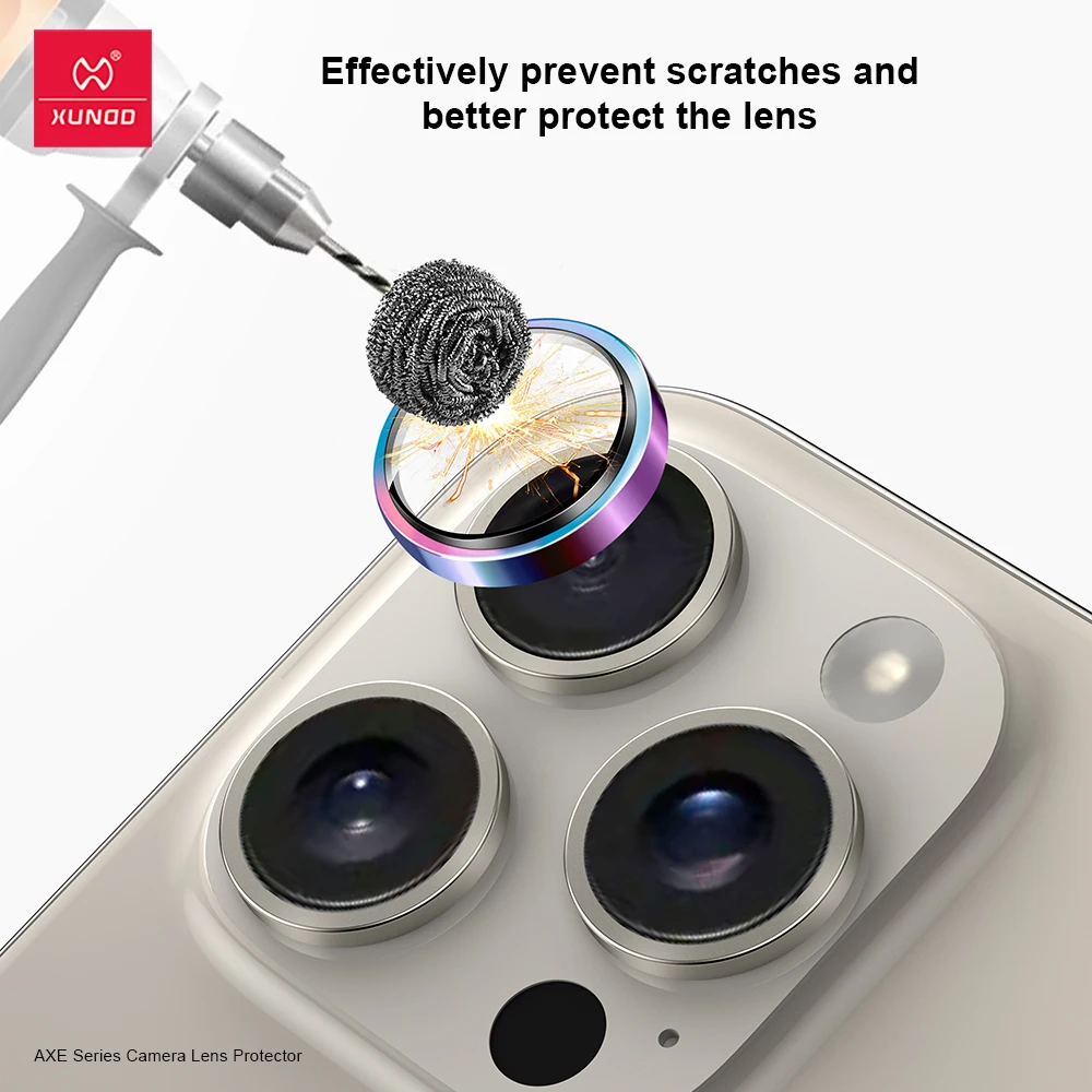 XUNDD 3PCS/2PCS Camera Lens Protector For iPhone 13 14 15 16 Pro Max 15 16 Pro 16 Plus HD Lens Glass Full Coverage Film