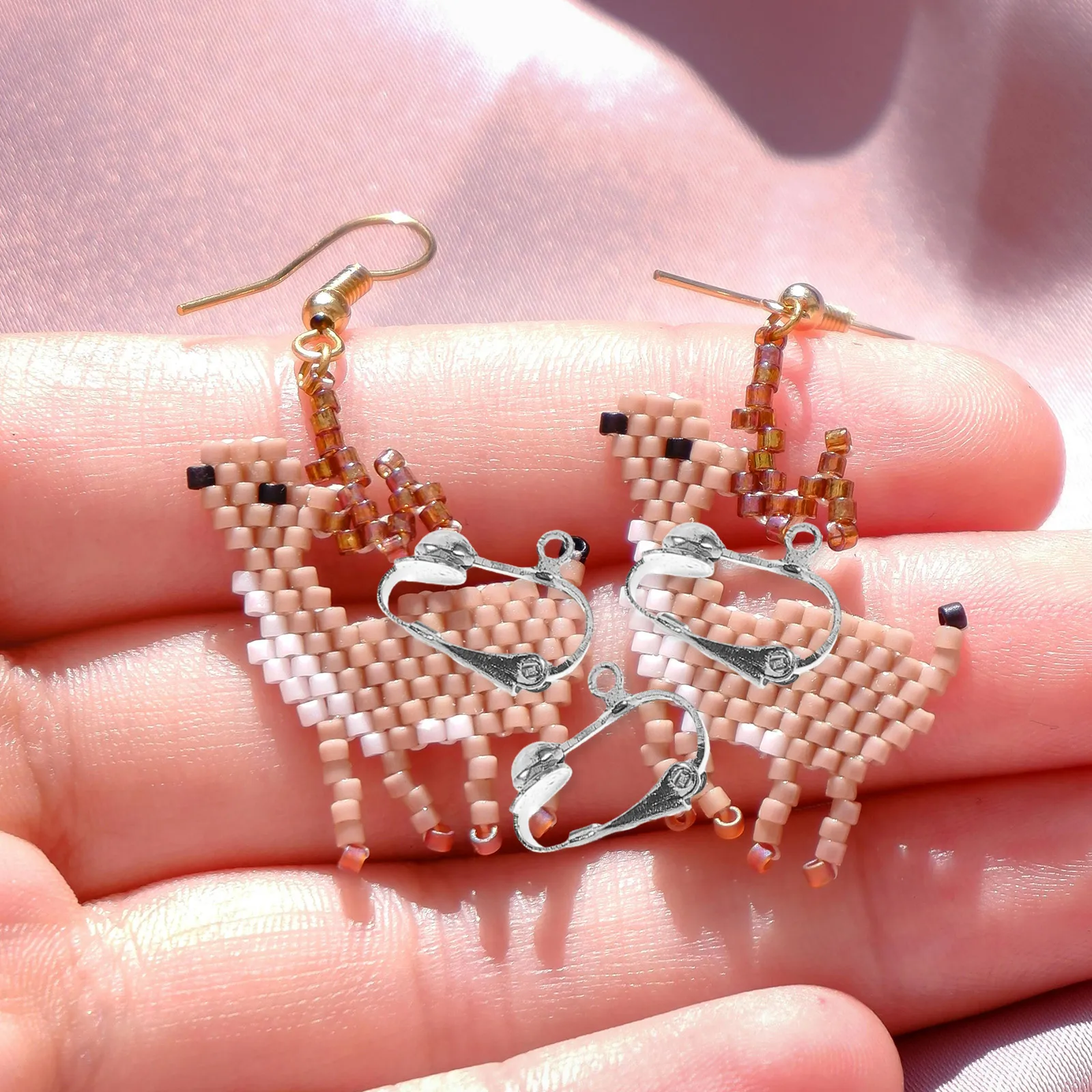 

100 Pcs Earrings Clip Accessories on Converter Manual Pierced to Findings Silver Clip-on