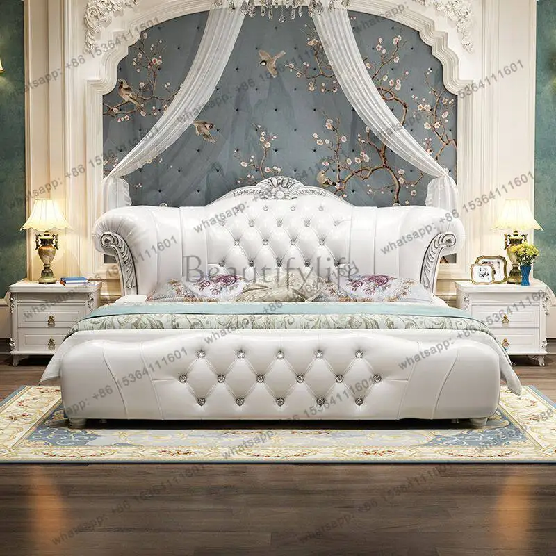 European Sheet Double Bed Base Upholstered Headboards Monster Double Bed Bases Single Camas De Dormitorio Furniture