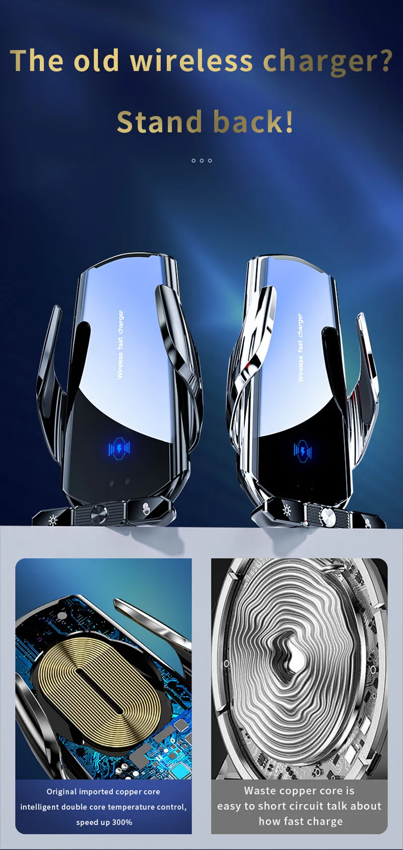 Auto Drahtlose Ladegerät Magnetische Automatische Infrarot Induktion Schnelle Aufladung Für iPhone Xiaomi Samsung Auto Halterung Telefon Halter – Detail 6