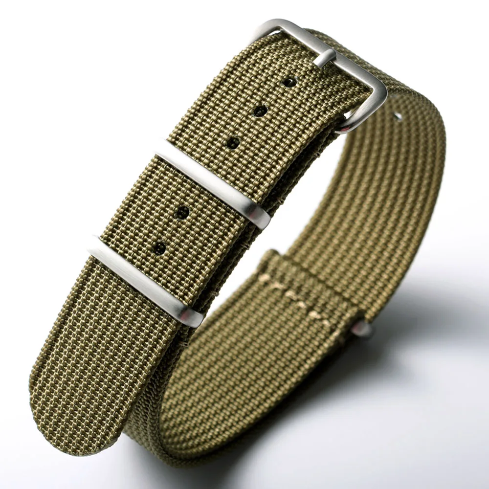 18/19/20/22mm Mattes Schnallenverschluss Hochwertiges Stoff-Uhrenarmband Gewebtes Nylon-Uhrenband Einteiliges Gewebtes Uhrenarmband für Omega für Seiko