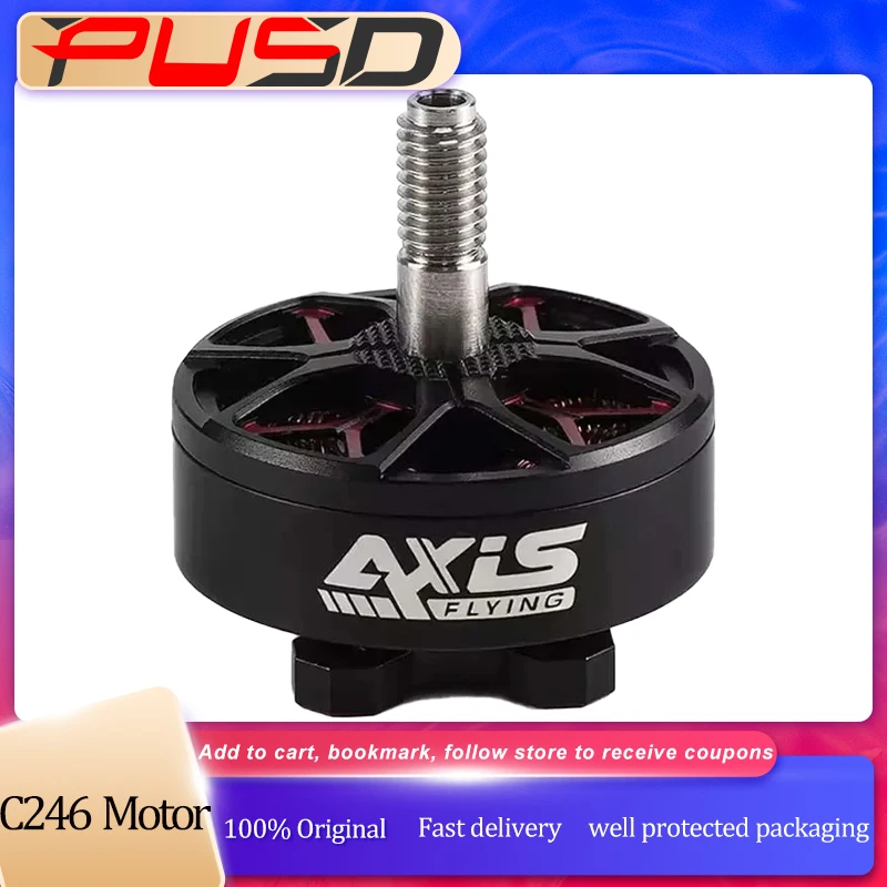 

AxisFlying C246 2406 Бесщеточный двигатель 1650KV 1850KV 2050KV 6S/2650KV 4S для 5-дюймового 6-дюймового FPV гоночного квадрокоптера для фристайла