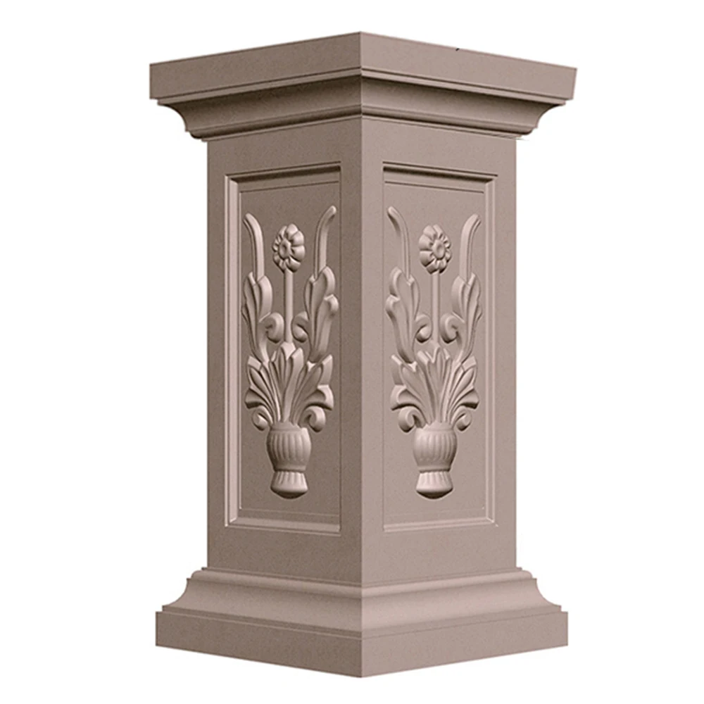 40cm 15.74 Inches Plastic Concrete Square Pillar Pedestal Molds