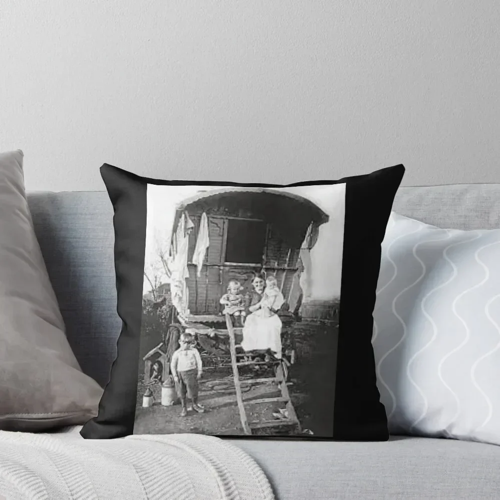 

Gypsy family with horse drawn wagon Throw Pillow Cushion Covers For Living Room Pillowcases Cushion Covers Sofa pillow